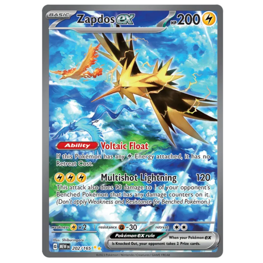 Zapdos EX #202/165 | Scarlet & Violet - NM